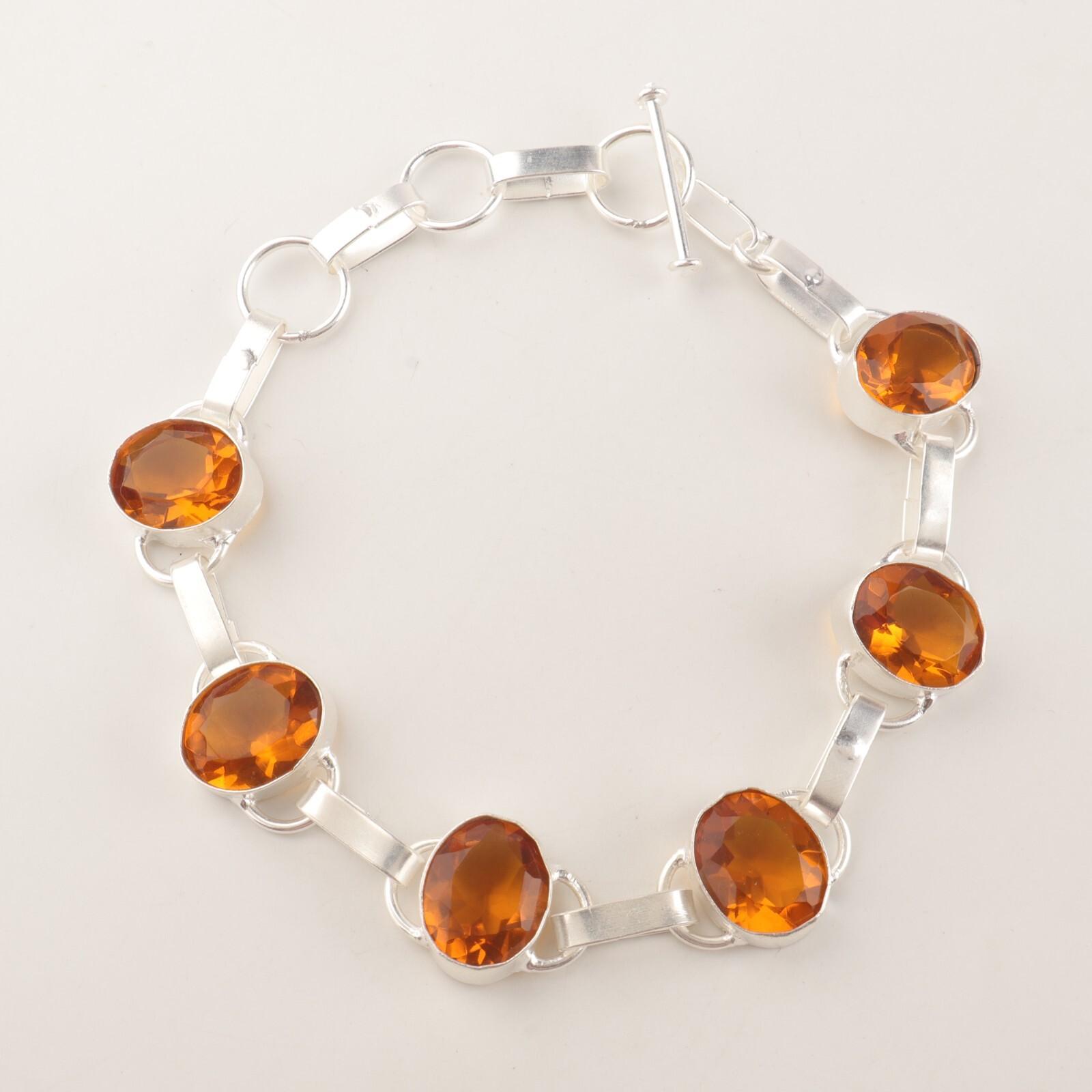 Citrine Gemstone 925 Sterling Silver Women Jewelry Chain Bracelet9 Gift For Her RB-6-3
Citrine Gemstone 925 Sterling Silver Women Jewelry Chain Bracelet9 Gift For Her RB-6-3