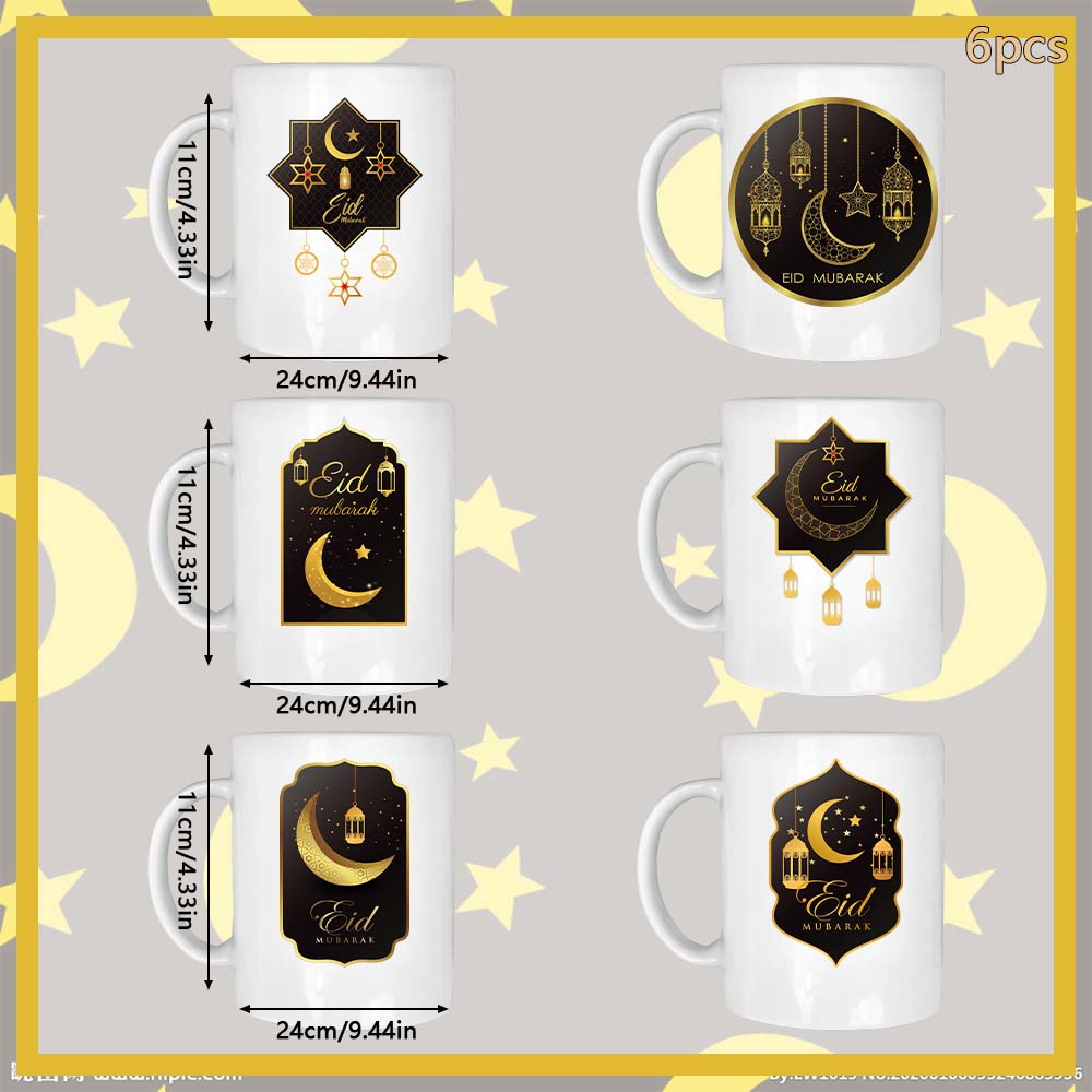 6sheets Eid Mubarak Decor UV Transfer Sticker Glass Cup Sticker DTF Wrap Transfer Label Sticker Ramadan Decoration Islamic party as photo
6sheets Eid Mubarak Decor UV Transfer Sticker Glass Cup Sticker DTF Wrap Transfer Label Sticker Ramadan Decoration Islamic party as photo