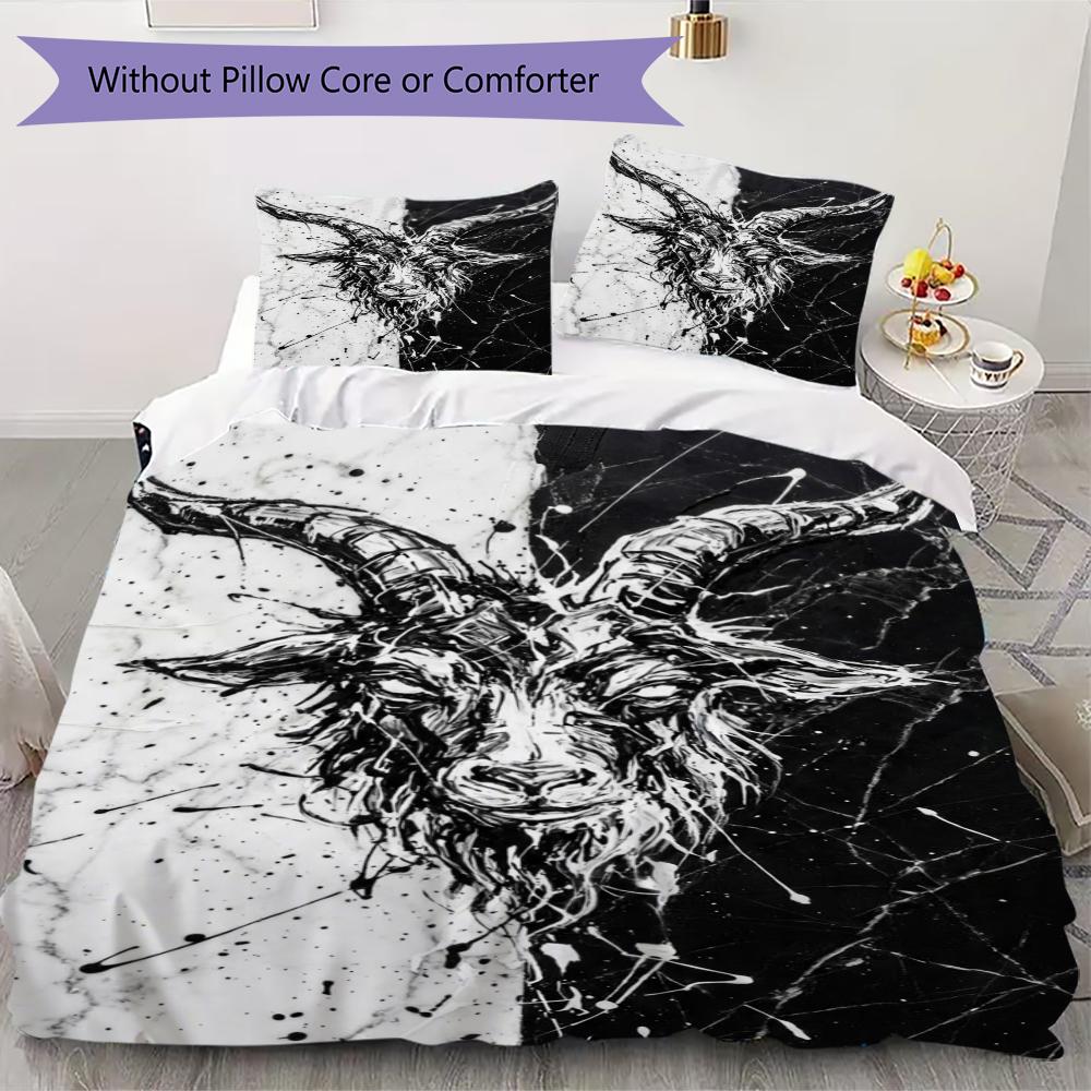 Goat Demon Pattern Bedding uilt Set uilt Cover Pillowcase Home Decoration Birthday Gift (1 * duvet cover + 2 * pillowcase without core)141 135x200cm
Goat Demon Pattern Bedding uilt Set uilt Cover Pillowcase Home Decoration Birthday Gift (1 * duvet cover + 2 * pillowcase without core)141 135x200cm