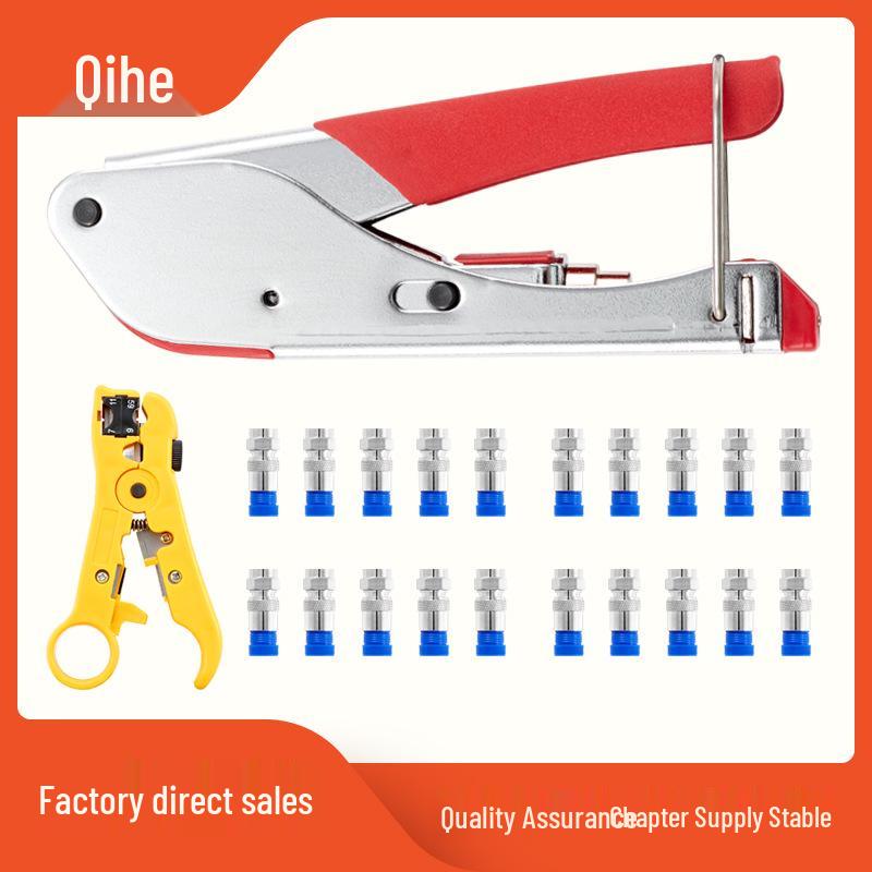Набор для обжима RG6 и зачистки проводов для коаксиального кабеля
Набор для обжима RG6 и зачистки проводов для коаксиального кабеля