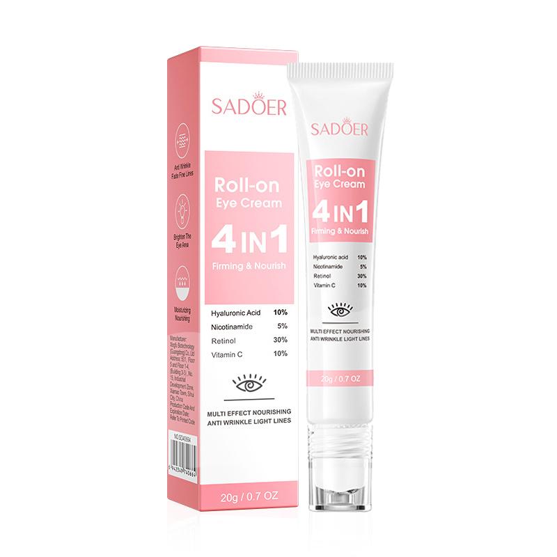 SADOER 4in1 Roll-on Moisturing Eye Cream Anti Dark Circles Eye Bags Firming Eye Serum Уход за кожей вокруг глаз для красоты
SADOER 4in1 Roll-on Moisturing Eye Cream Anti Dark Circles Eye Bags Firming Eye Serum Уход за кожей вокруг глаз для красоты