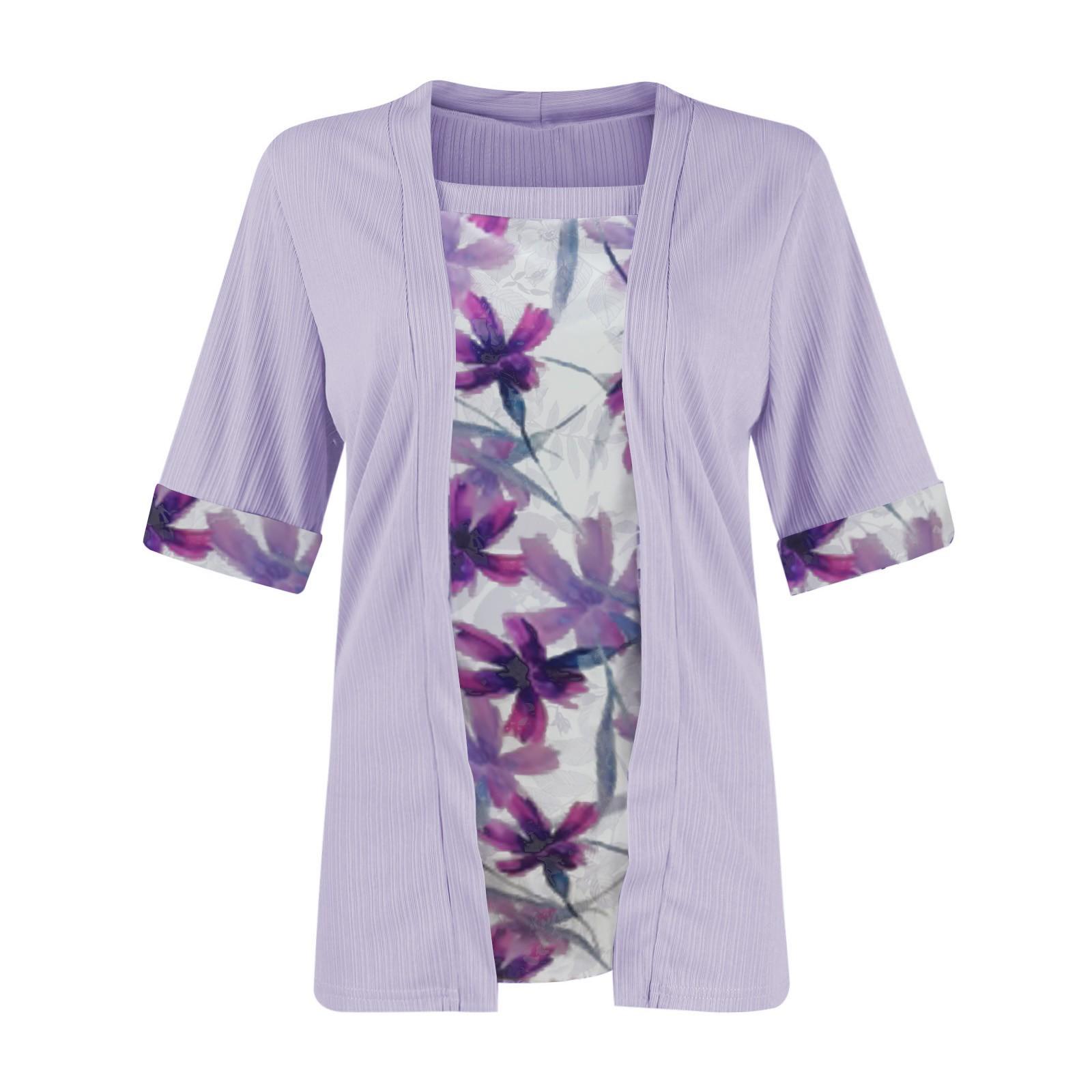 Жіноча літня футболка з квадратним вирізом із двох частин із короткими рукавами та квітковим принтом для жінок M
Жіноча літня футболка з квадратним вирізом із двох частин із короткими рукавами та квітковим принтом для жінок M