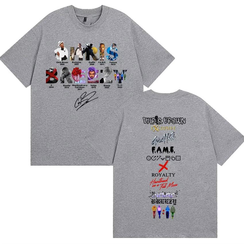 Rapper Chris Brown Tour 2026 Album T Shirts Unisex Women Hip Hop Gothic Short Sleeve Tshirts Fashion High Quality Tees Streetwear S
Rapper Chris Brown Tour 2026 Album T Shirts Unisex Women Hip Hop Gothic Short Sleeve Tshirts Fashion High Quality Tees Streetwear S