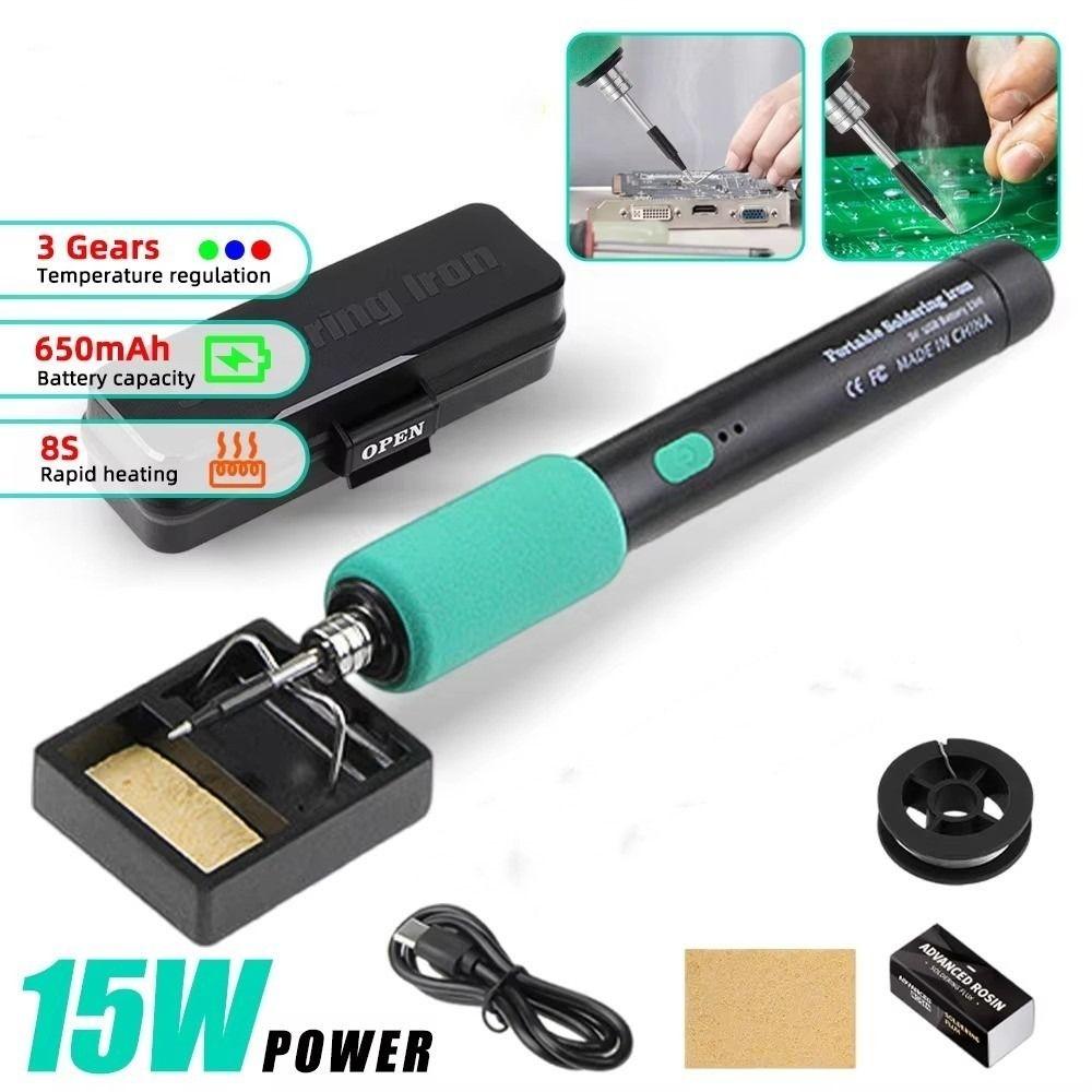 15W Welding Solder Repair Tool with Solder Iron Tips Heater Soldering Tip Soldering Wire SET 1
15W Welding Solder Repair Tool with Solder Iron Tips Heater Soldering Tip Soldering Wire SET 1