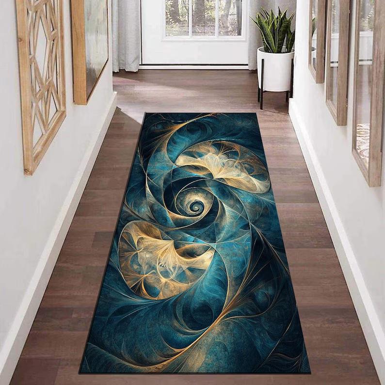 Luxury Blue Gold Carpet Mat Rug Home Decoration Wave Pattern Floor Area Rug Living Room Bedroom Modern Art Bedroom Decor 40X120CM
Luxury Blue Gold Carpet Mat Rug Home Decoration Wave Pattern Floor Area Rug Living Room Bedroom Modern Art Bedroom Decor 40X120CM