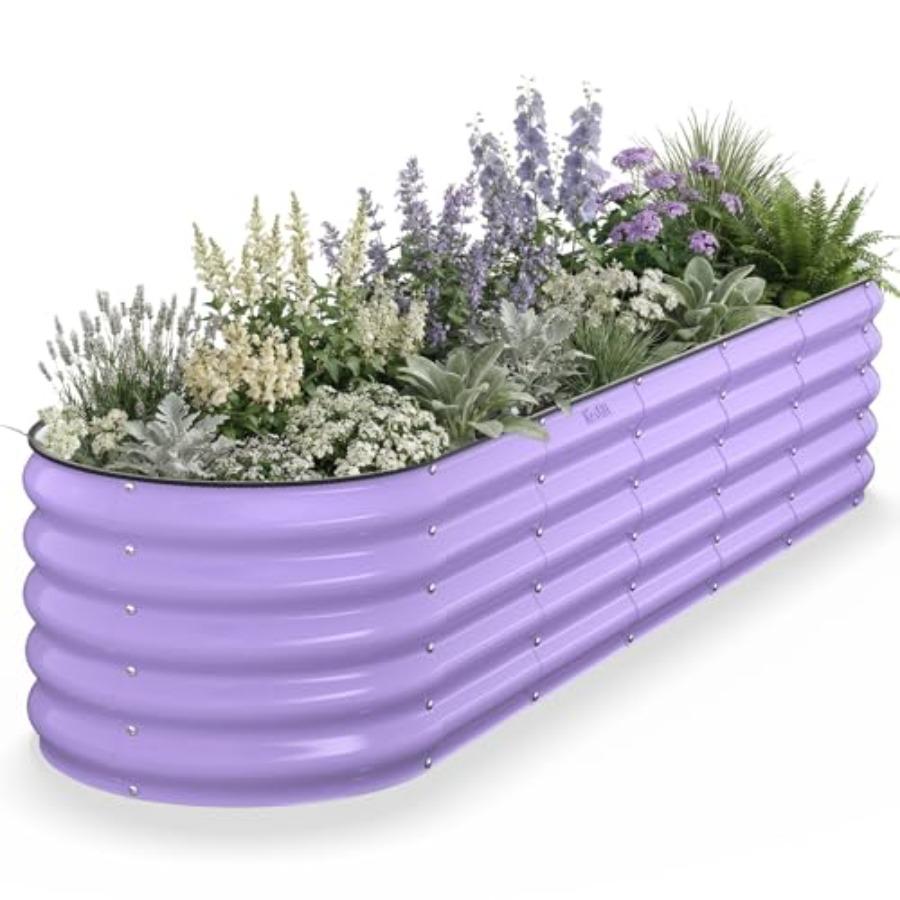 Raised Garden Bed Metal Galvanized Steel Oval Garden Bed 8x2x1.5 ft with 18-Inch Deep Open-Bottom Design for Outdoor Vegetable United States
Raised Garden Bed Metal Galvanized Steel Oval Garden Bed 8x2x1.5 ft with 18-Inch Deep Open-Bottom Design for Outdoor Vegetable United States