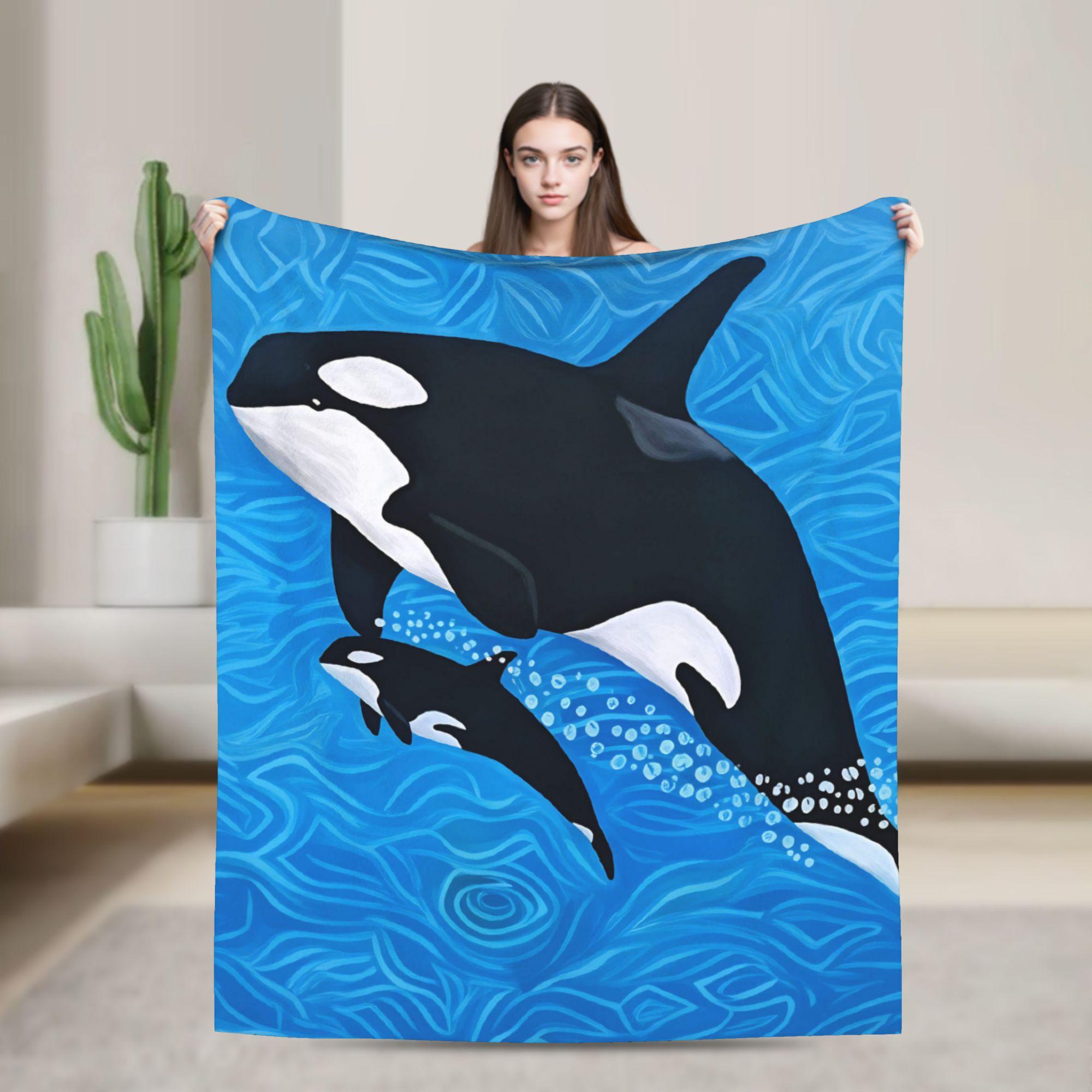 Orcinus orca Warm Blanket Pattern Travel Office Throw Blanket Couch Bed Flannel Bedspread Sofa Bed Cover 75x100cm (30x40inch)
Orcinus orca Warm Blanket Pattern Travel Office Throw Blanket Couch Bed Flannel Bedspread Sofa Bed Cover 75x100cm (30x40inch)
