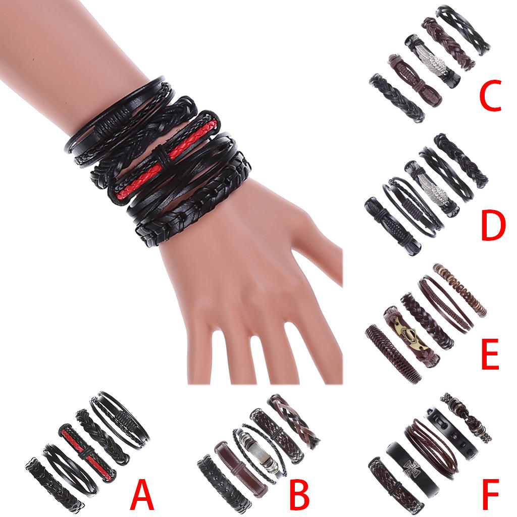 Мужской винтажный тканый кожаный браслет из сплава, набор кожаных браслетов для гитары
Мужской винтажный тканый кожаный браслет из сплава, набор кожаных браслетов для гитары