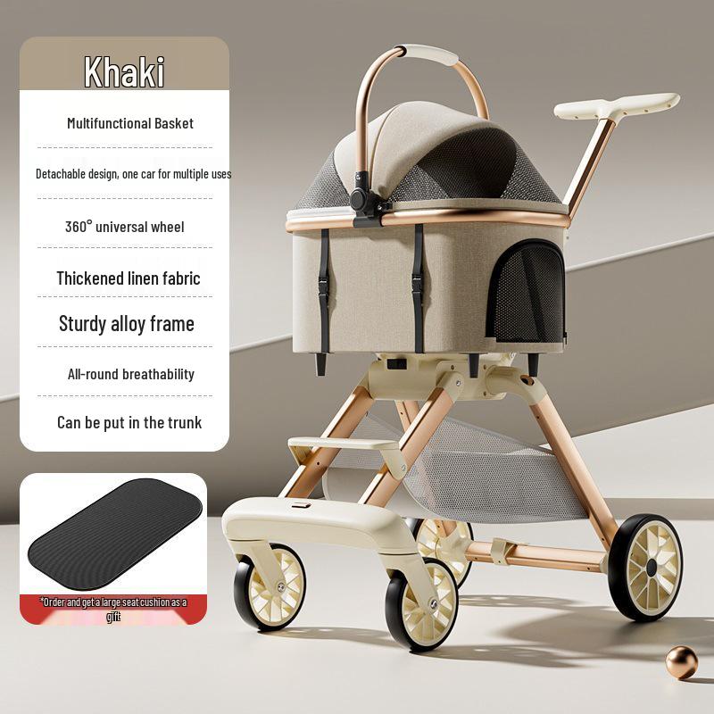 Pet Outdoor Detachable Foldable Stroller for Small Dogs and Cats A8
Pet Outdoor Detachable Foldable Stroller for Small Dogs and Cats A8