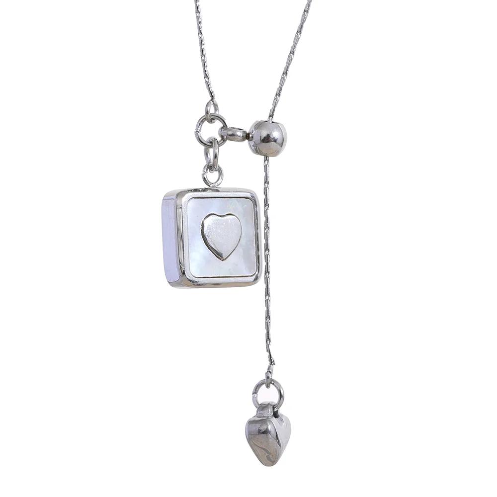 Yhpup Stylish Square Heart Shell Pendant Stainless Steel Romantic Necklace Women Statement 18k Gold Plated Waterproof Jewelry
Yhpup Stylish Square Heart Shell Pendant Stainless Steel Romantic Necklace Women Statement 18k Gold Plated Waterproof Jewelry