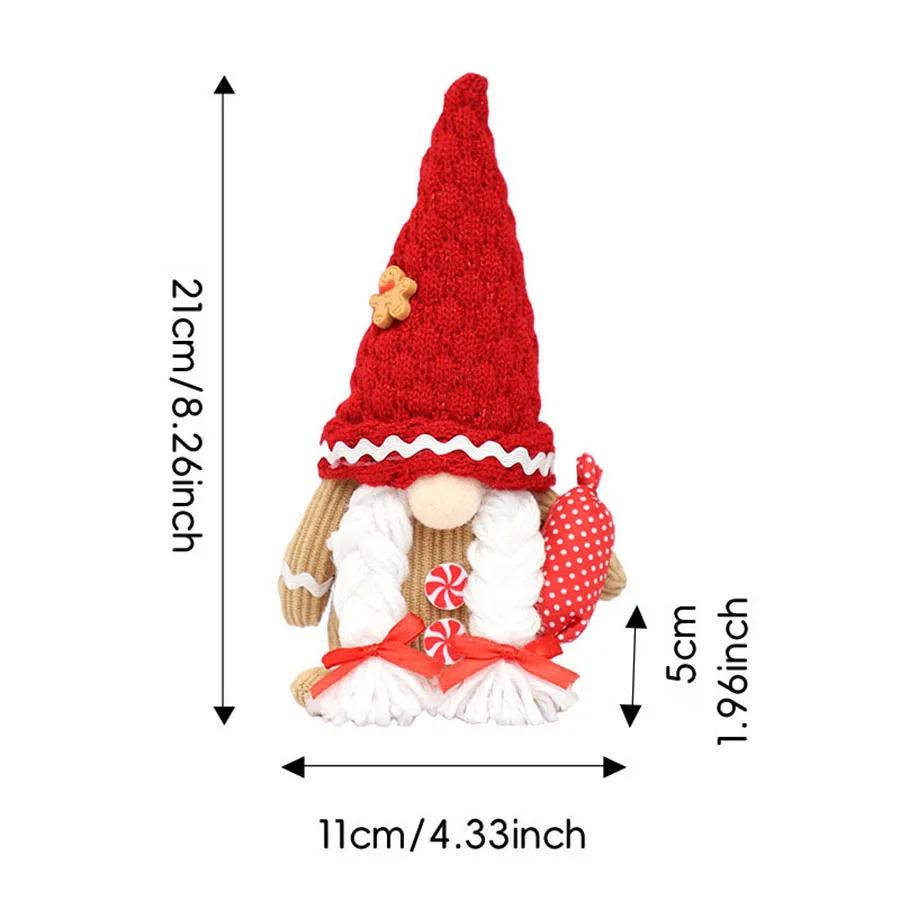 Рождественские куклы без лица Милые плюшевые куклы-гномы Рождественские украшения в виде куклы-пряничного человечка ручной работы Рождественские украшения для дома и окон
Рождественские куклы без лица Милые плюшевые куклы-гномы Рождественские украшения в виде куклы-пряничного человечка ручной работы Рождественские украшения для дома и окон