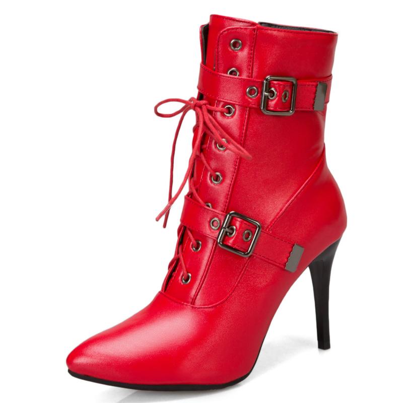 Модные ботильоны для женщин, популярные сексуальные женские ботильоны 2024 года, осенне-зимние туфли на высоком каблуке с пряжкой и шнуровкой, короткие туфли большого размера 35 красный
Модные ботильоны для женщин, популярные сексуальные женские ботильоны 2024 года, осенне-зимние туфли на высоком каблуке с пряжкой и шнуровкой, короткие туфли большого размера 35 красный