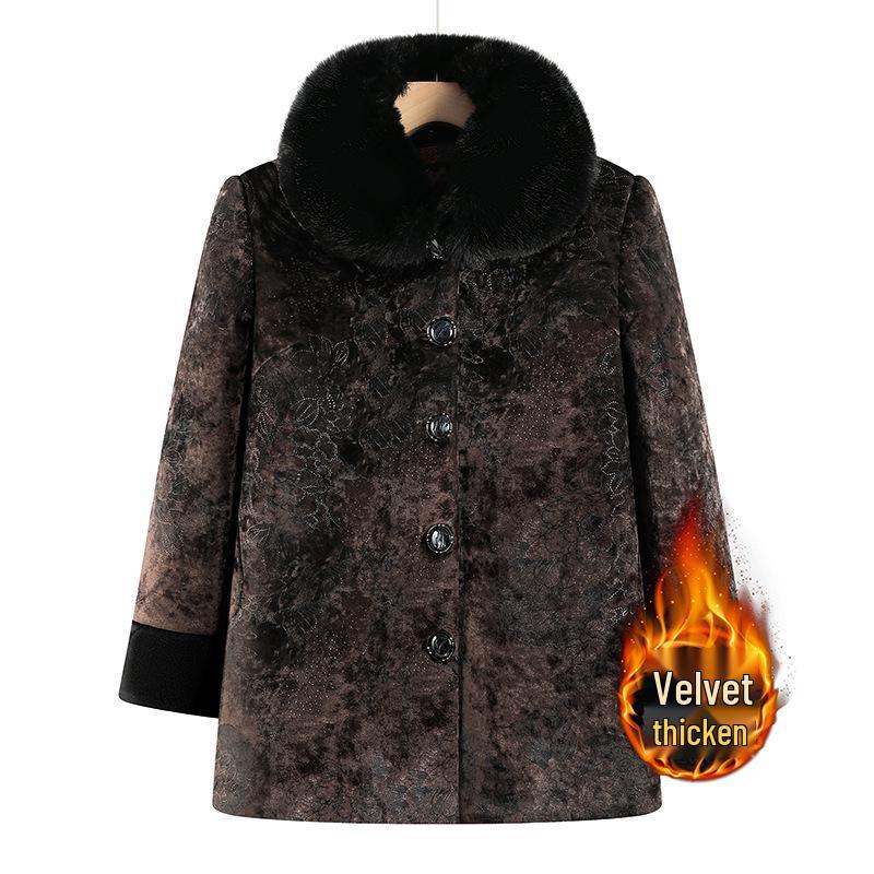 Mom s Winter 2025 Gold Velvet Fur Collar Jacket - Plus Velvet Thickened Cotton Top for Middle-Aged & Elderly Women. XL кавовий
Mom s Winter 2025 Gold Velvet Fur Collar Jacket - Plus Velvet Thickened Cotton Top for Middle-Aged & Elderly Women. XL кавовий
