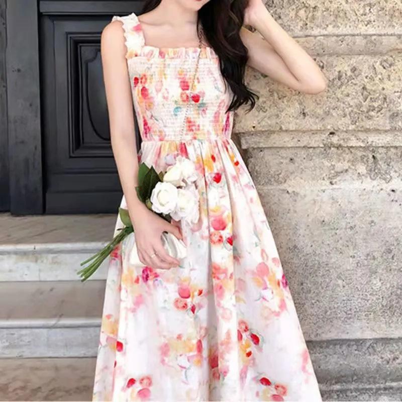 New Summer Women s Retro Oil Painting Printed Suspender Can Be Salty or Sweet Hepburn Style Slim Dress 2XL рожевий
New Summer Women s Retro Oil Painting Printed Suspender Can Be Salty or Sweet Hepburn Style Slim Dress 2XL рожевий