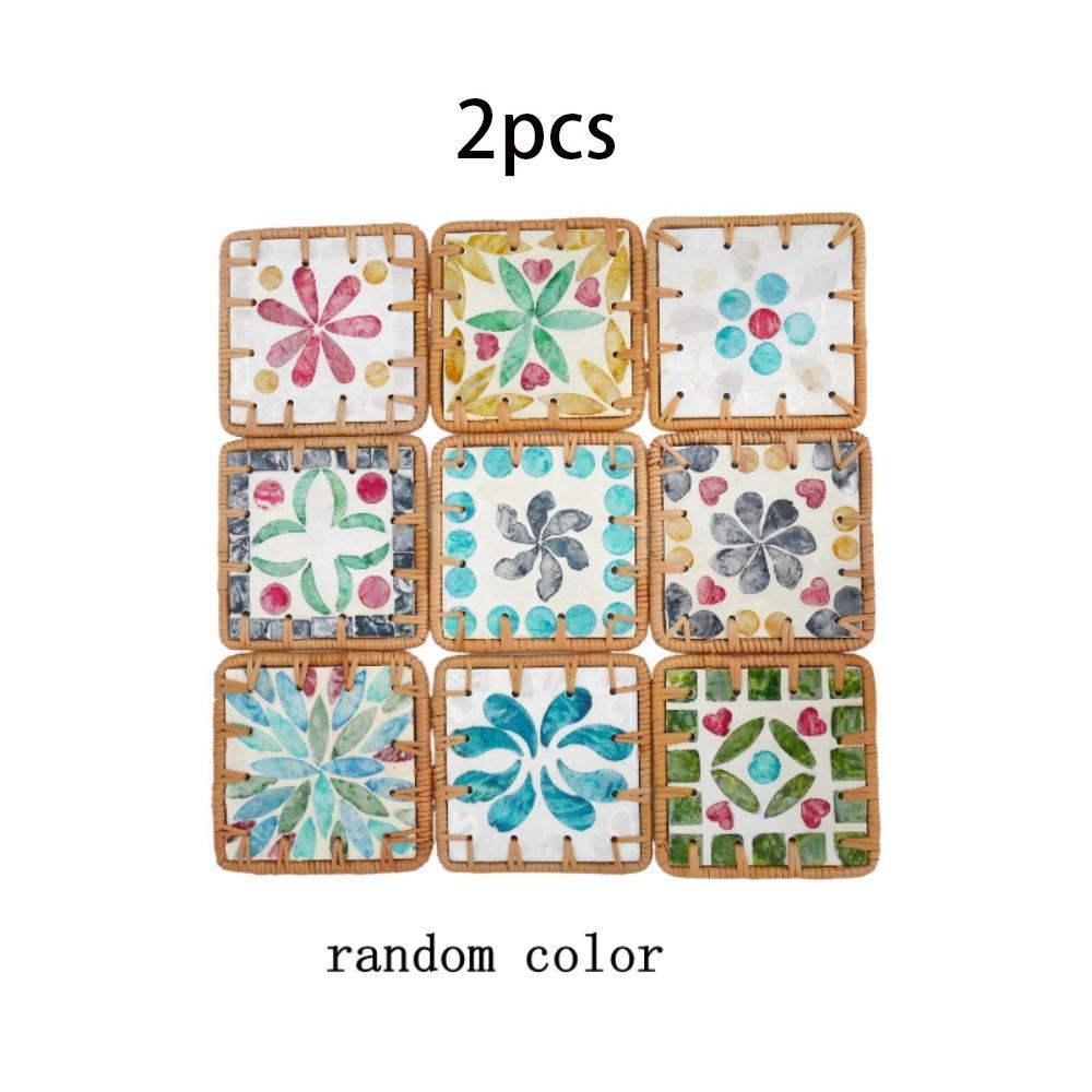 2PCS Colorful Woven Insulation Pad Natural Dining Mat Rattan Shell Coaster Dining Table Random Color
2PCS Colorful Woven Insulation Pad Natural Dining Mat Rattan Shell Coaster Dining Table Random Color