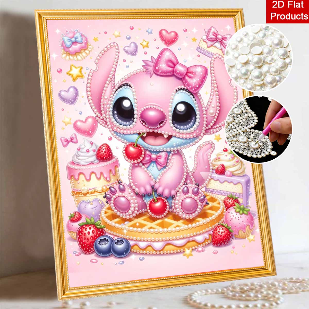 Disney Pearl Art Painting Home Wall Decor Pink Stitch Cherry Dessert Art Crafts Handmade DIY Adult/Beginner Gift Creative Home Decor Frameless 30x40
Disney Pearl Art Painting Home Wall Decor Pink Stitch Cherry Dessert Art Crafts Handmade DIY Adult/Beginner Gift Creative Home Decor Frameless 30x40