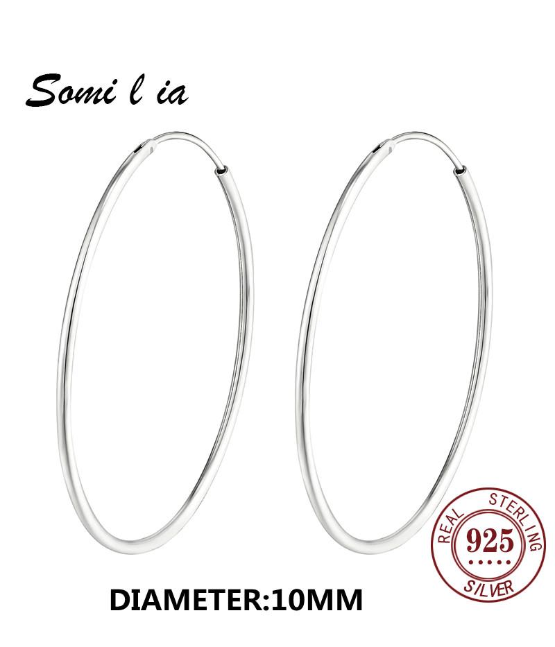 SOMILIA SOMILIA Platinum Big Hoop Earrings for Women, 925 Sterling Silver Jewelry Female Fashion Women Earrings 10-90mm For Gift
SOMILIA SOMILIA Platinum Big Hoop Earrings for Women, 925 Sterling Silver Jewelry Female Fashion Women Earrings 10-90mm For Gift
