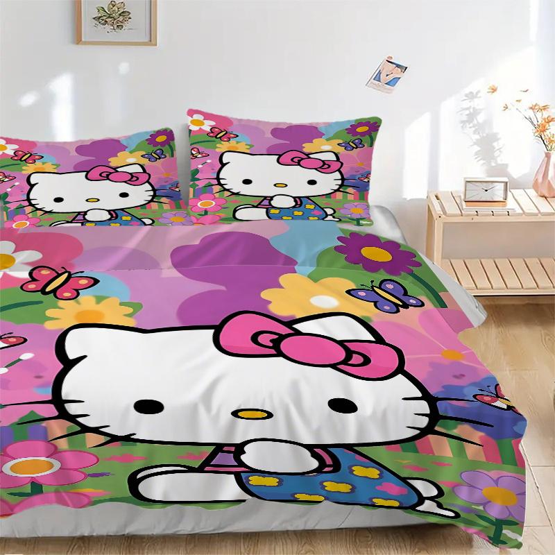 3pcs Hello Kitty Theme Quilt Cover Set - Soft & Comfortable Polyester Fabric, All-Season Breathable Comforter Set For 1 Quilt Cover & 2 Pillowcas 135x200cm
3pcs Hello Kitty Theme Quilt Cover Set - Soft & Comfortable Polyester Fabric, All-Season Breathable Comforter Set For 1 Quilt Cover & 2 Pillowcas 135x200cm