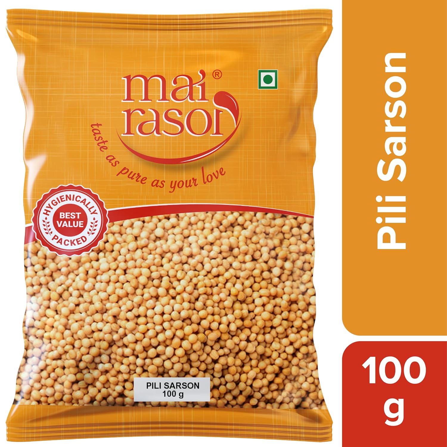 MAI RASOI Семена горчицы желтые Peeli Sarson Rai Для солений маринадов основы карри и кулинарии 100 г
MAI RASOI Семена горчицы желтые Peeli Sarson Rai Для солений маринадов основы карри и кулинарии 100 г