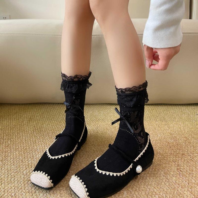 Summer Lightweight Lace-edged Layered Stockings with Bow Ties, Ballet-style Mesh Stockings with Open Holes, Women s Style 1 pair чорний
Summer Lightweight Lace-edged Layered Stockings with Bow Ties, Ballet-style Mesh Stockings with Open Holes, Women s Style 1 pair чорний