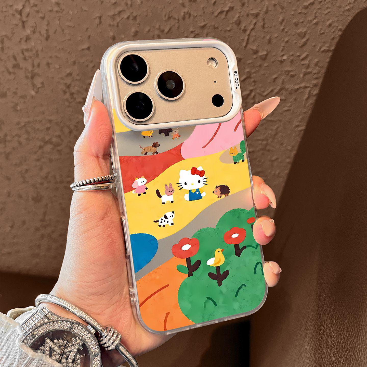 Hello Kitty Cartoon Frosted Phone Case for Apple 14PLUS/15/16PRO/17Pro Max (Silver) - Flowers and Plants Design iPhone 12
Hello Kitty Cartoon Frosted Phone Case for Apple 14PLUS/15/16PRO/17Pro Max (Silver) - Flowers and Plants Design iPhone 12