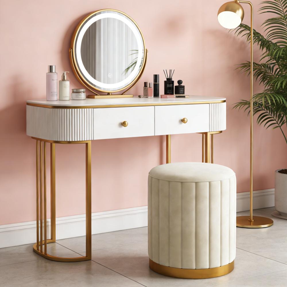 Luxury Round Stool with Storage Space Makeup Chair Shoe Changing Stool Bedroom Dressing Table Round Stool Office Chair
Luxury Round Stool with Storage Space Makeup Chair Shoe Changing Stool Bedroom Dressing Table Round Stool Office Chair