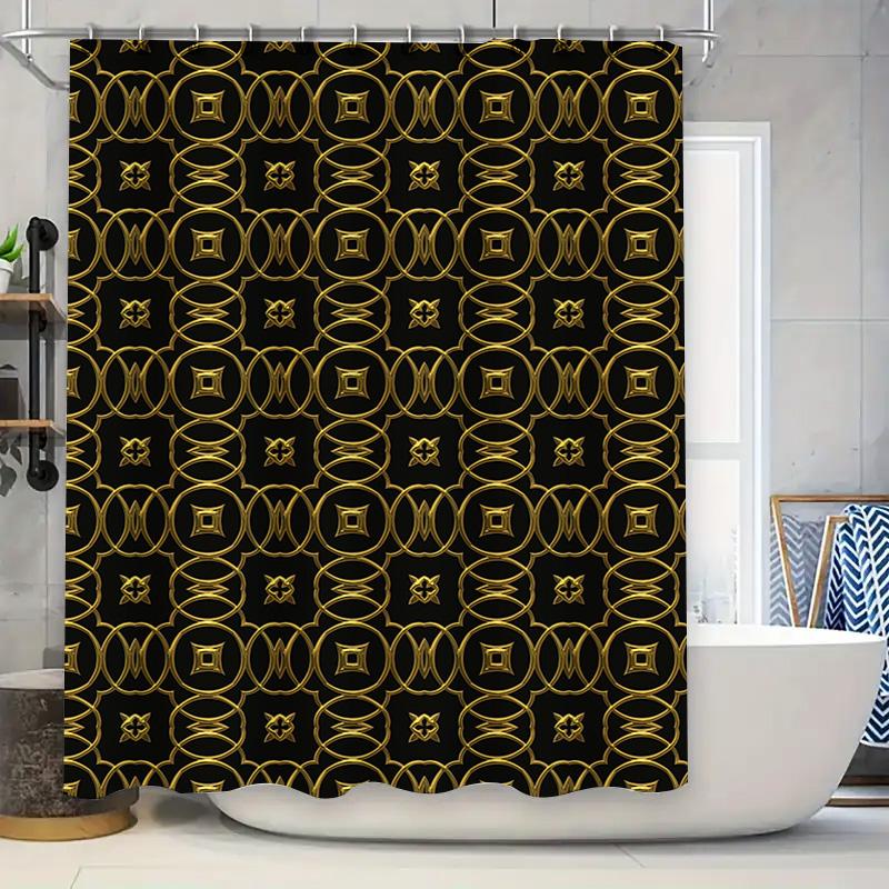 Luxury Pattern Black Gold Shower Curtain Waterproof Bathroom Decor For Home Decoration In 180X240Cm W60H190(CM)-1 Pcs
Luxury Pattern Black Gold Shower Curtain Waterproof Bathroom Decor For Home Decoration In 180X240Cm W60H190(CM)-1 Pcs