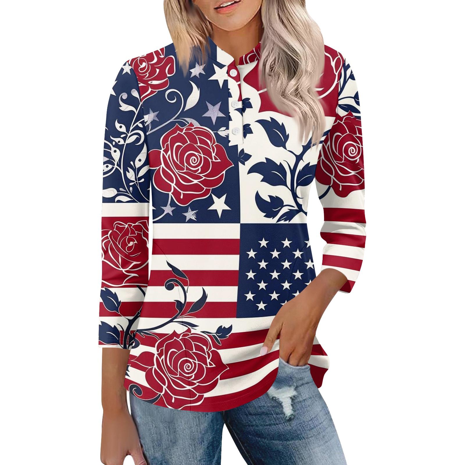 Women’s Casual Polo Collar Loose Fit Three Quarter Sleeve Top Gradient Print 1776 Button Front Blouse for Everyday Wear XL Кіновар
Women’s Casual Polo Collar Loose Fit Three Quarter Sleeve Top Gradient Print 1776 Button Front Blouse for Everyday Wear XL Кіновар