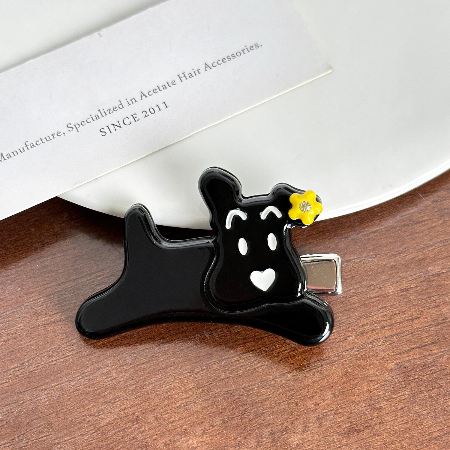 Acetate Cute Dog Clips And Scrunchies For High Ponytails And Hairstyles Fun Black Clip
Acetate Cute Dog Clips And Scrunchies For High Ponytails And Hairstyles Fun Black Clip