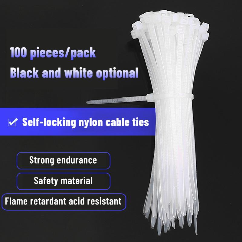 100Pcs Self-locking Plastic Nylon Cable Tie 2.5*200MM Black Cable Tie Fastening Ring 2.5x100 Industrial Cable Tie Cable Tie Set
100Pcs Self-locking Plastic Nylon Cable Tie 2.5*200MM Black Cable Tie Fastening Ring 2.5x100 Industrial Cable Tie Cable Tie Set