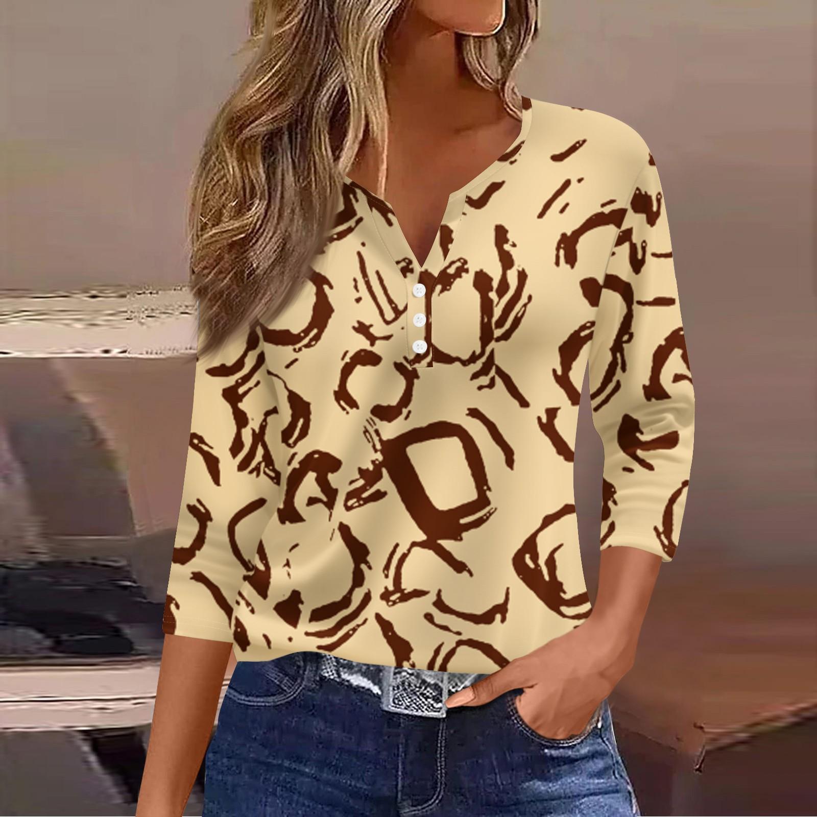 Ladies Casual Fashion V-neck Loose Versatile Floral Print Three-quarter Sleeve Top L бежевий
Ladies Casual Fashion V-neck Loose Versatile Floral Print Three-quarter Sleeve Top L бежевий