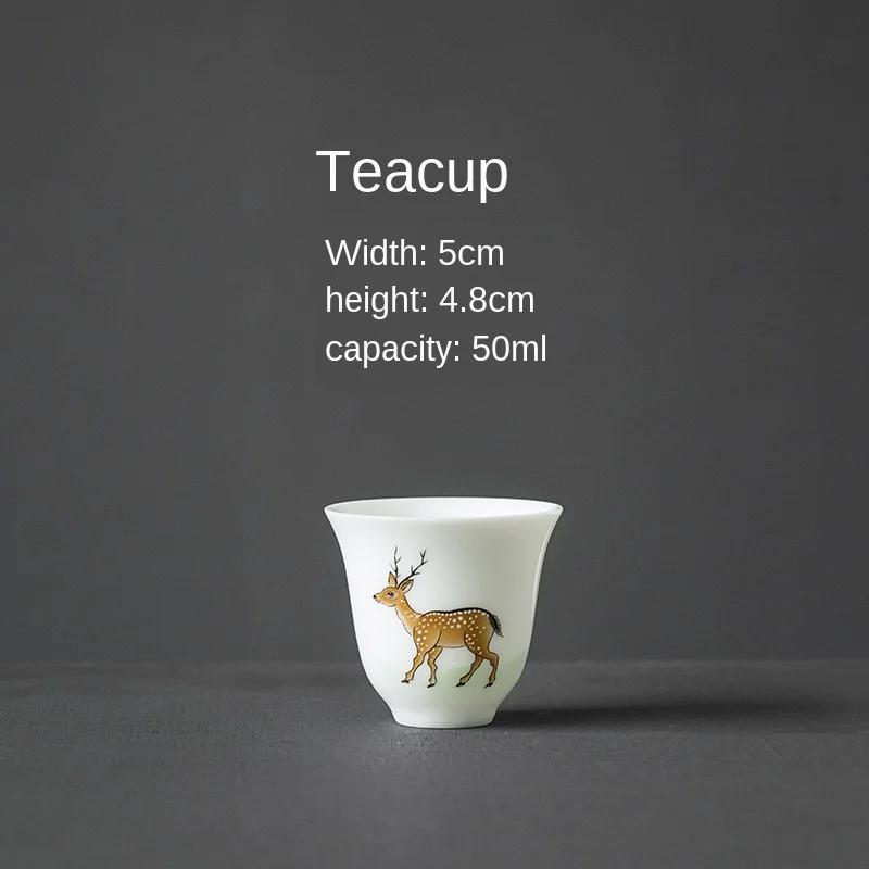 Ceramic Whiteware Tea Set Sweet White Teacup Fresh Kung Fu Tea Set Small Tea Cup Single Product Fragrance-Smelling Cup Teacups 200ml
Ceramic Whiteware Tea Set Sweet White Teacup Fresh Kung Fu Tea Set Small Tea Cup Single Product Fragrance-Smelling Cup Teacups 200ml