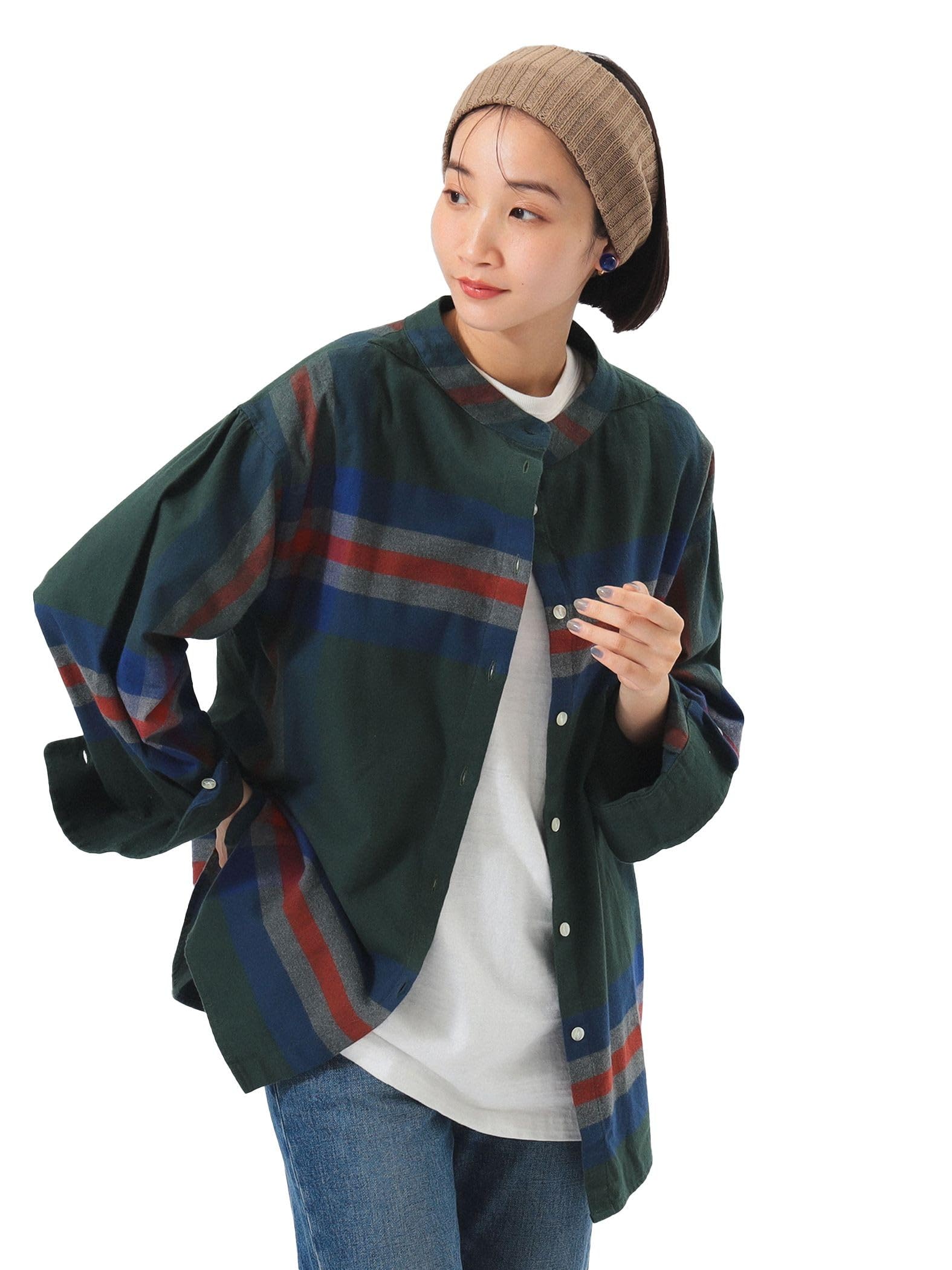 Beams Boy Women s Large Tartan Basque Shirt, D.GRN, One Size
Beams Boy Women s Large Tartan Basque Shirt, D.GRN, One Size