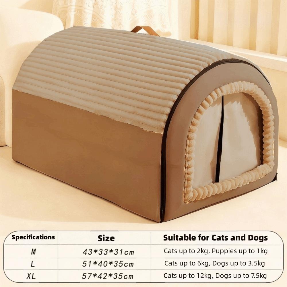 Enclosed Pet House Soft Warm Tent Winter Dog Bed & Cat Bed For Small Animals brown-M
Enclosed Pet House Soft Warm Tent Winter Dog Bed & Cat Bed For Small Animals brown-M