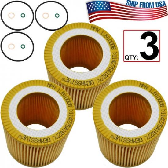 Set Of 3, Oil Filter For BMW 323i 328xi 335xi 528xi 640i M240i X4 E85 E91 F30
Set Of 3, Oil Filter For BMW 323i 328xi 335xi 528xi 640i M240i X4 E85 E91 F30