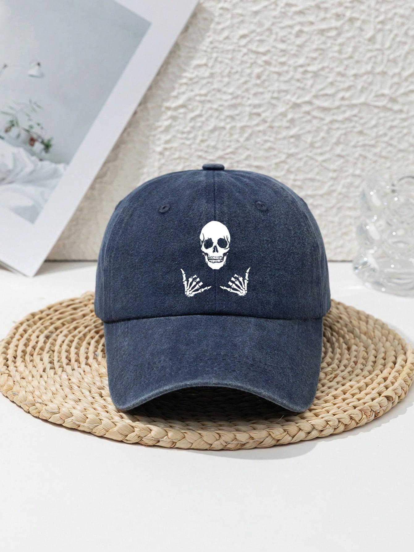 Skull print baseball cap for men and women, suitable for Halloween headwear decoration, daily casual duckbill cap Adjustable темно-синього кольору
Skull print baseball cap for men and women, suitable for Halloween headwear decoration, daily casual duckbill cap Adjustable темно-синього кольору