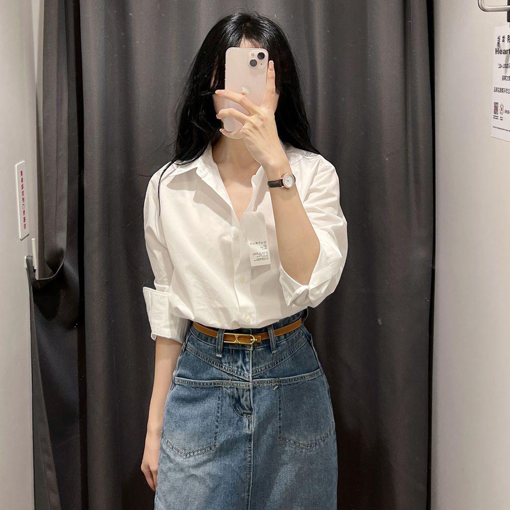 Stylish Casual French White Shirt & Denim Midi Skirt Set – Korean Drama Inspired Two-Piece Commuter Outfit S (80-92 lbs)
Stylish Casual French White Shirt & Denim Midi Skirt Set – Korean Drama Inspired Two-Piece Commuter Outfit S (80-92 lbs)