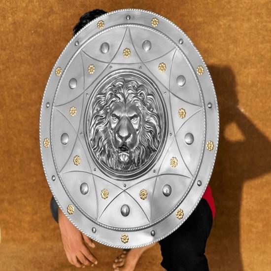 60.96cm Medieval Lion Face Shield Steel Armor Replica Cosplay Display Knight Battle Shield
60.96cm Medieval Lion Face Shield Steel Armor Replica Cosplay Display Knight Battle Shield