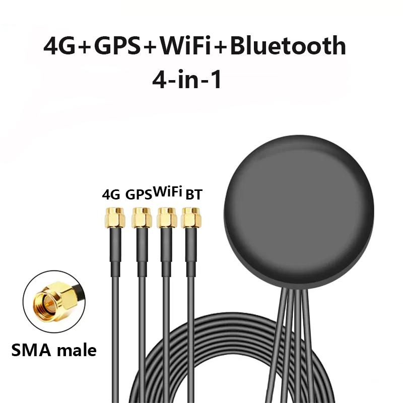 1Pcs 4G+4G+GPS+WIFI Antenna Four in One 2.4G LTE+GPS+2.4Ghz Bluetooth 5G Combined Antenna Outdoor Paste 1.5M SMA FAKRA 4G GPS WIFI BT-SMA
1Pcs 4G+4G+GPS+WIFI Antenna Four in One 2.4G LTE+GPS+2.4Ghz Bluetooth 5G Combined Antenna Outdoor Paste 1.5M SMA FAKRA 4G GPS WIFI BT-SMA