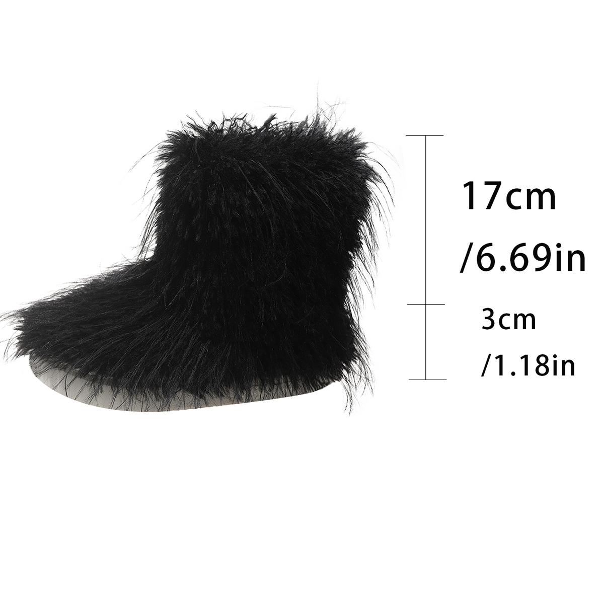 2026 Women Faux Fur Boots Winter Fluffy Plush Warm Mid Calf Snow Boots Luxury Fashion Furry Boots Comfortable Outdoor Flat Shoes 40-41 чорний
2026 Women Faux Fur Boots Winter Fluffy Plush Warm Mid Calf Snow Boots Luxury Fashion Furry Boots Comfortable Outdoor Flat Shoes 40-41 чорний