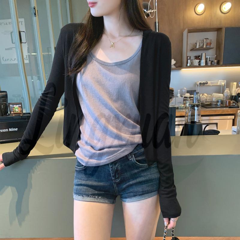 Lyocell Tencel Ice Silk Sun Protection Cardigan - Lightweight Summer 2026 High-end Outerwear Small чорний
Lyocell Tencel Ice Silk Sun Protection Cardigan - Lightweight Summer 2026 High-end Outerwear Small чорний
