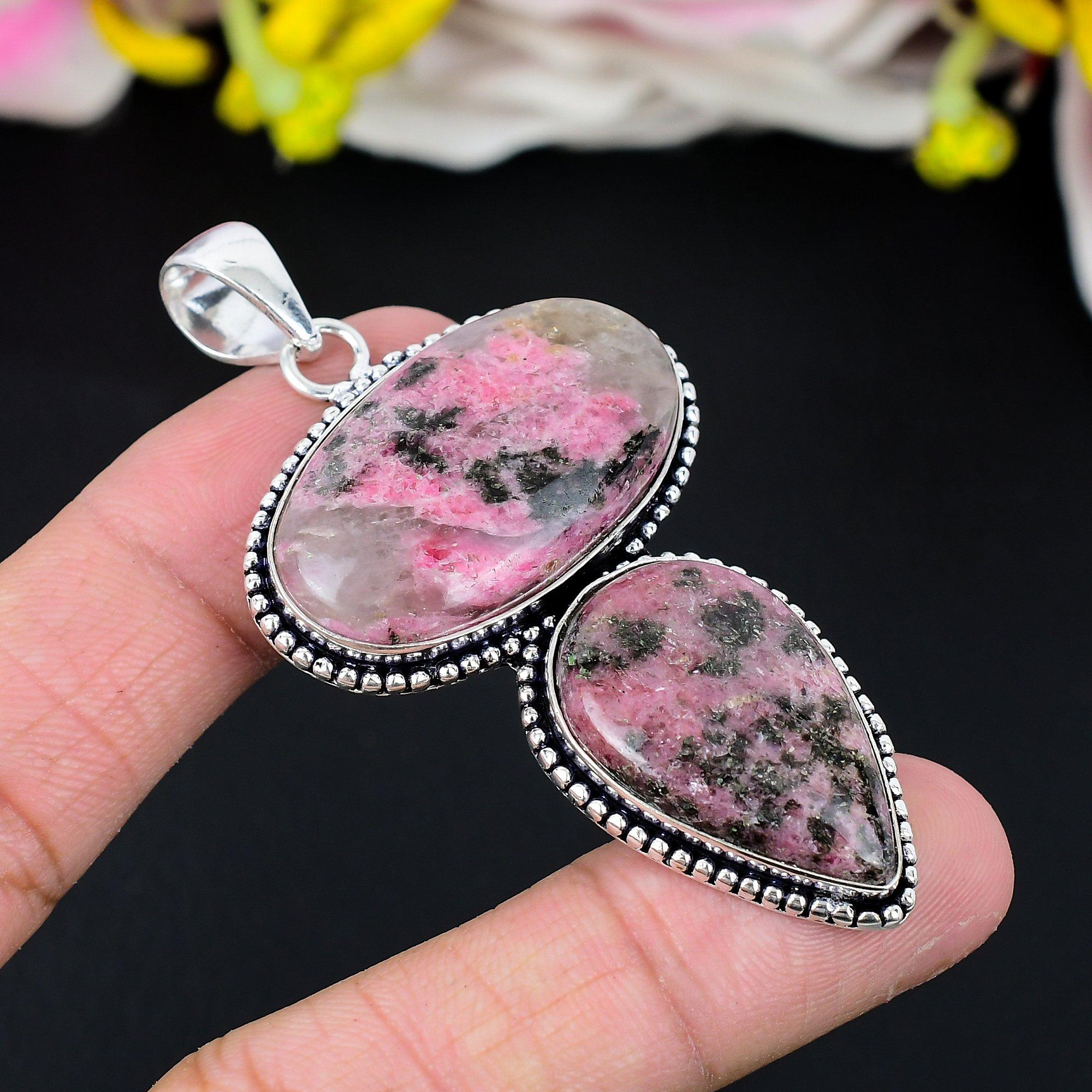 Rhodonite Gemstone Handmade 925 Sterling Silver Jewelry Pendant 2.80 KG-273
Rhodonite Gemstone Handmade 925 Sterling Silver Jewelry Pendant 2.80 KG-273