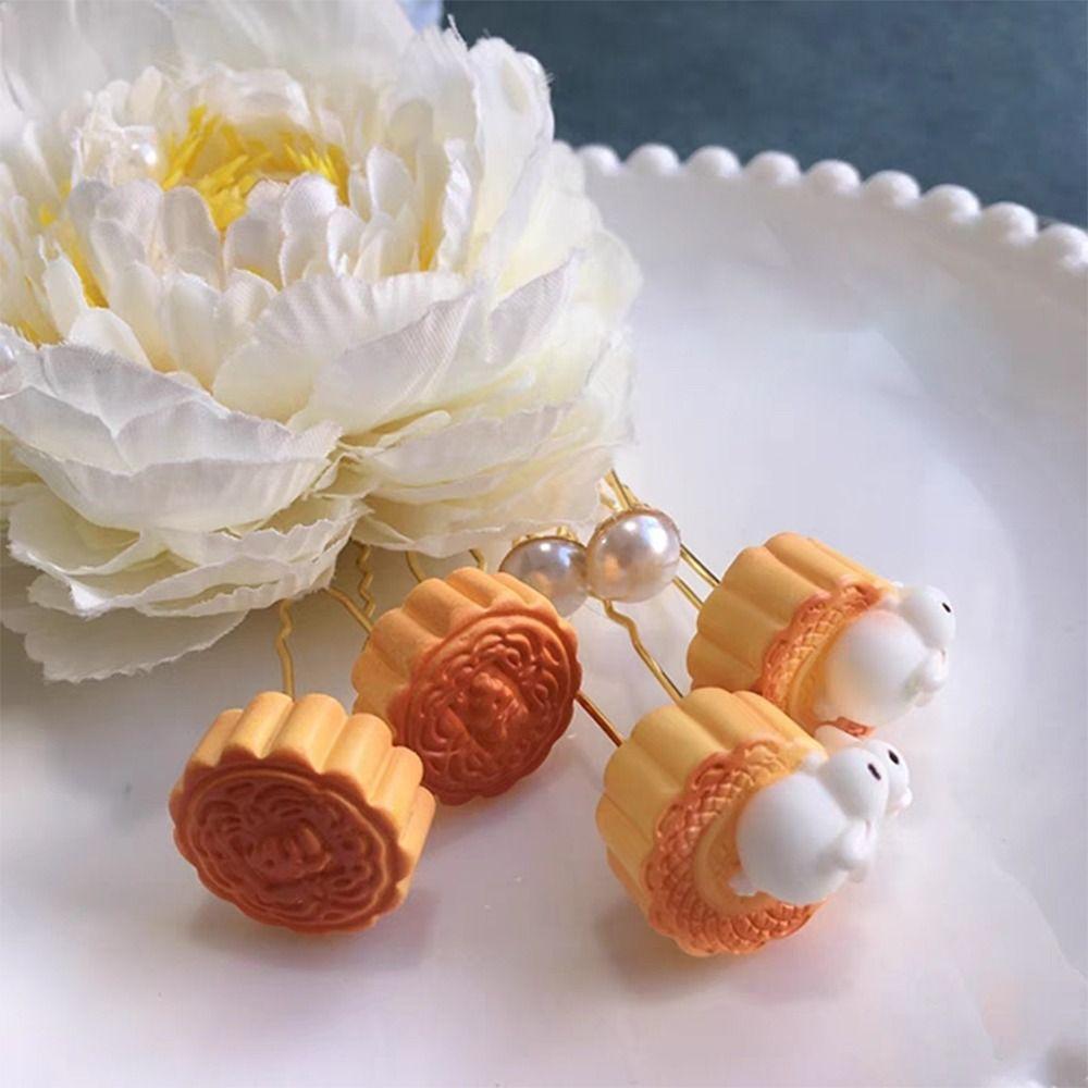 Elegant U-shaped Hair Stick Temperament Rabbit Hairpin Fashion Mooncake Hair Clip Set Party 4pcs/set
Elegant U-shaped Hair Stick Temperament Rabbit Hairpin Fashion Mooncake Hair Clip Set Party 4pcs/set
