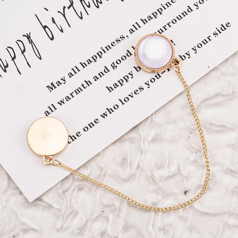Multi-Function Pearl Magnetic Jean Buttons Clip With Chain Metal Clothing Clip Cuff Clip білий
Multi-Function Pearl Magnetic Jean Buttons Clip With Chain Metal Clothing Clip Cuff Clip білий