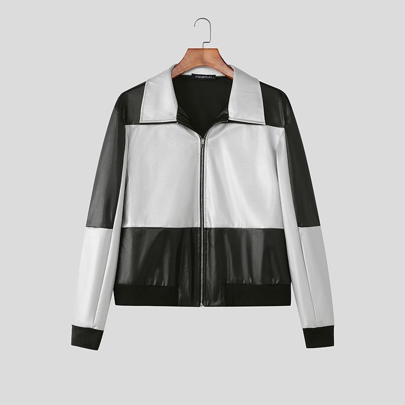 INCERUN Осенние мужские куртки с лацканами, длинными рукавами, на молнии, из искусственной кожи в стиле пэчворк, повседневные укороченные 2XL
INCERUN Осенние мужские куртки с лацканами, длинными рукавами, на молнии, из искусственной кожи в стиле пэчворк, повседневные укороченные 2XL