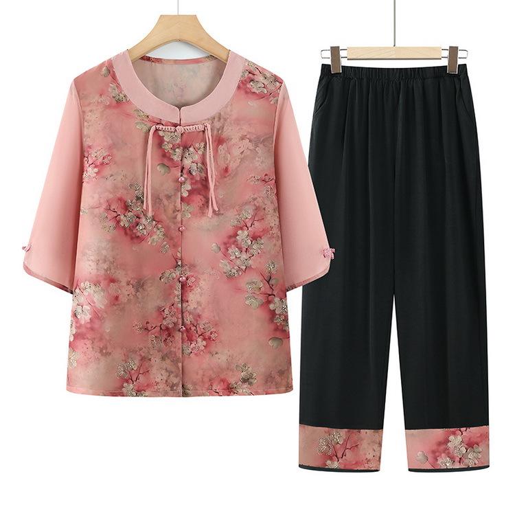 Mom s Summer Chinese-Style Mid-Sleeve Outfit for Grandmas XL (suggested 43-50 kg) червоний
Mom s Summer Chinese-Style Mid-Sleeve Outfit for Grandmas XL (suggested 43-50 kg) червоний