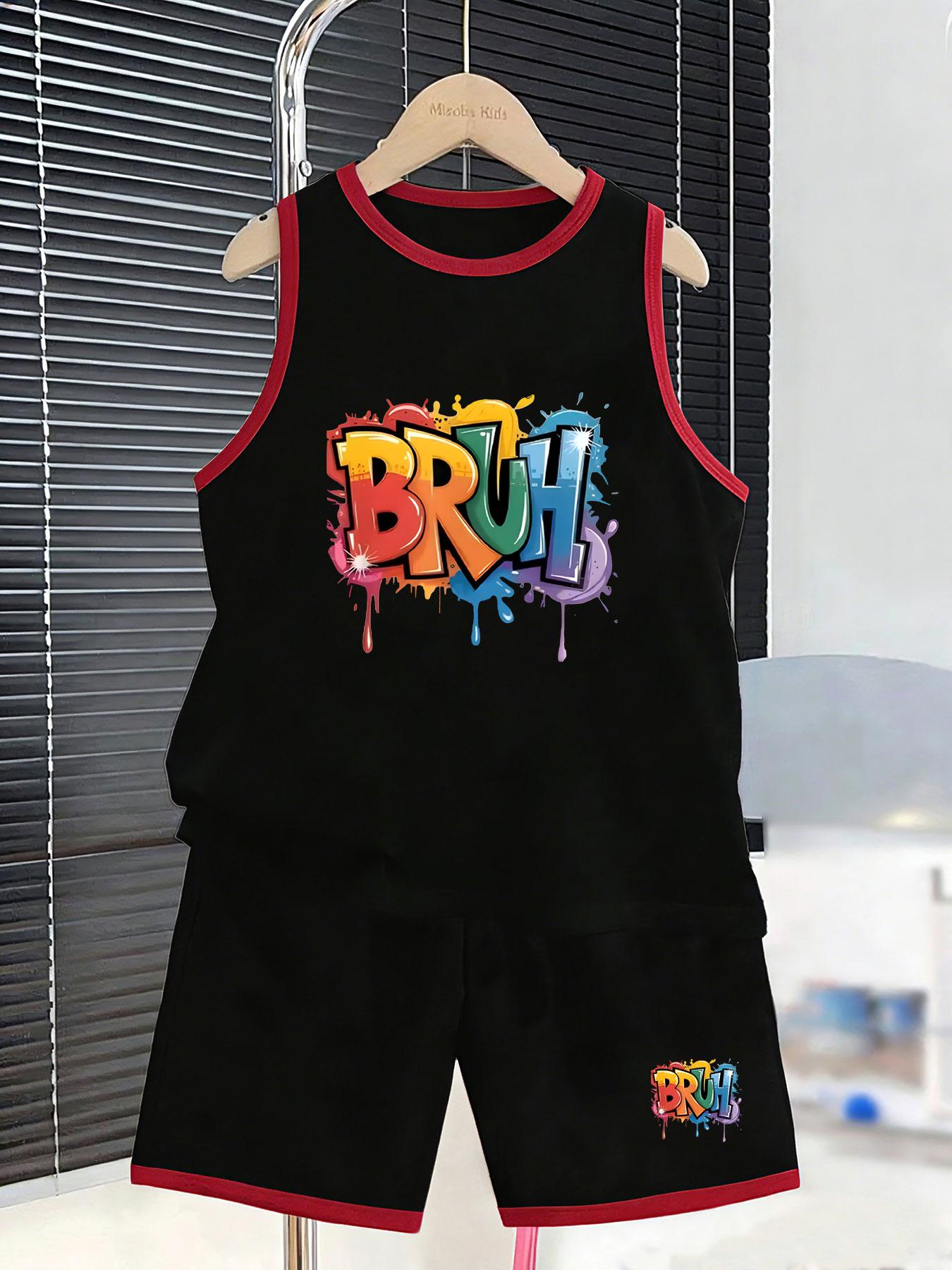 Boys’ “BRUH” graffiti set. Street-style prints, breathable fabric, loose fit for trendy wear. 7Y чорний
Boys’ “BRUH” graffiti set. Street-style prints, breathable fabric, loose fit for trendy wear. 7Y чорний