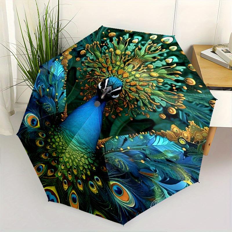 Peacock, Fantasy Theme 8 Bone Hand Automatic Folding Umbrella, Compact and Portable Design, A Perfect Gift for Birthday, Christmas or Busine
Peacock, Fantasy Theme 8 Bone Hand Automatic Folding Umbrella, Compact and Portable Design, A Perfect Gift for Birthday, Christmas or Busine