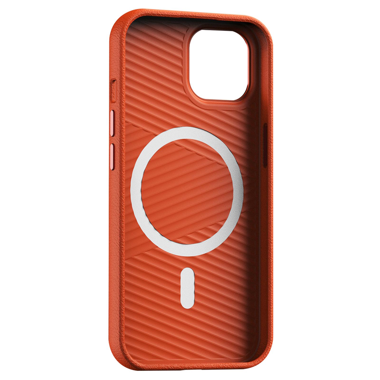 For iPhone 14 Case Compatible with Magsafe PU Leather Back Cover with Metal Lens Frame Orange
For iPhone 14 Case Compatible with Magsafe PU Leather Back Cover with Metal Lens Frame Orange
