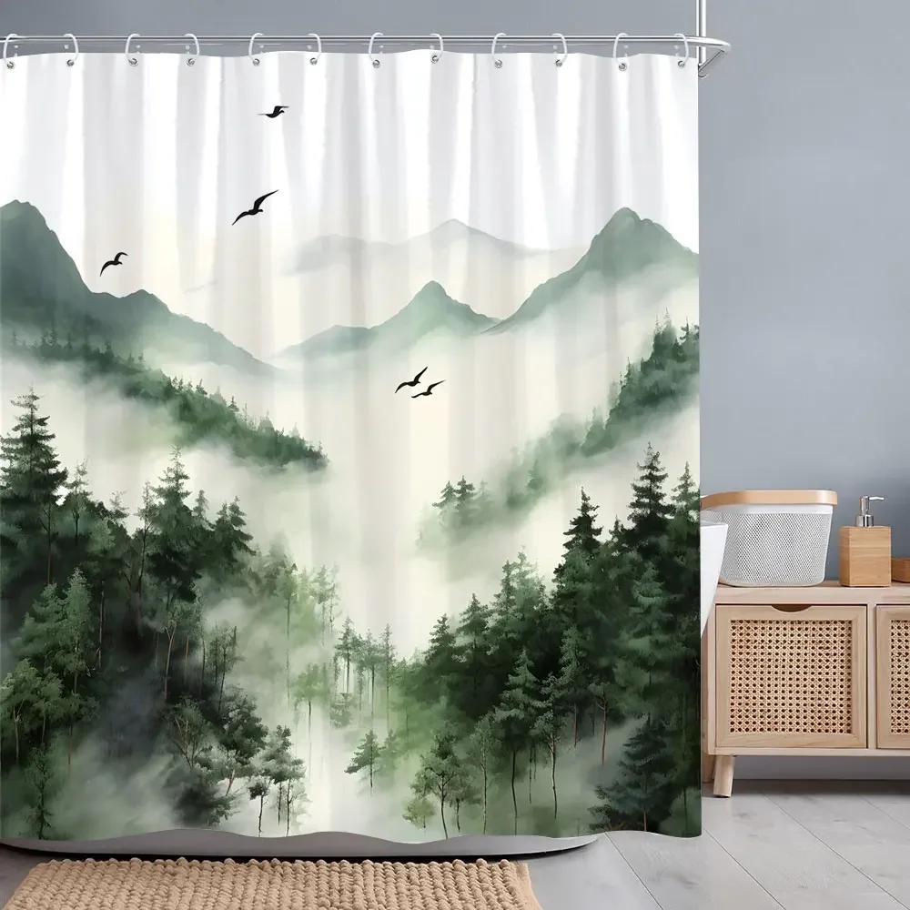 Misty Forest Shower Curtain Woods Birds Watercolour Art Creative Polyester Fabric Shower Curtains Bathroom Decoration With Hooks 90x180cm35x71in
Misty Forest Shower Curtain Woods Birds Watercolour Art Creative Polyester Fabric Shower Curtains Bathroom Decoration With Hooks 90x180cm35x71in